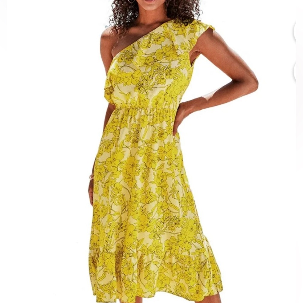 NWT Cupshe one shoulder floral dress